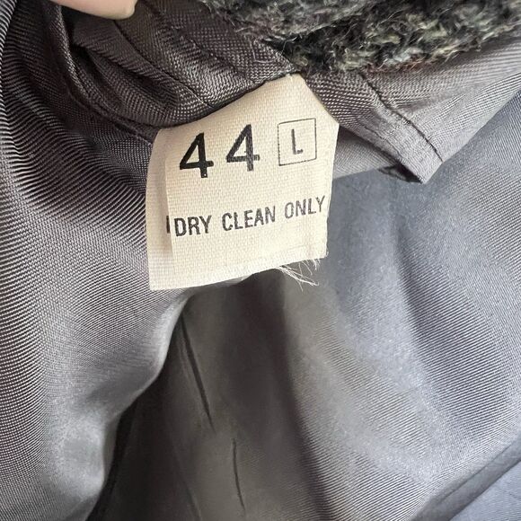 Vittorio Rex Sport Coat Jacket Blazer Sz 44 Tweed Wool Gray Made Italy Vintage - Picture 6 of 9